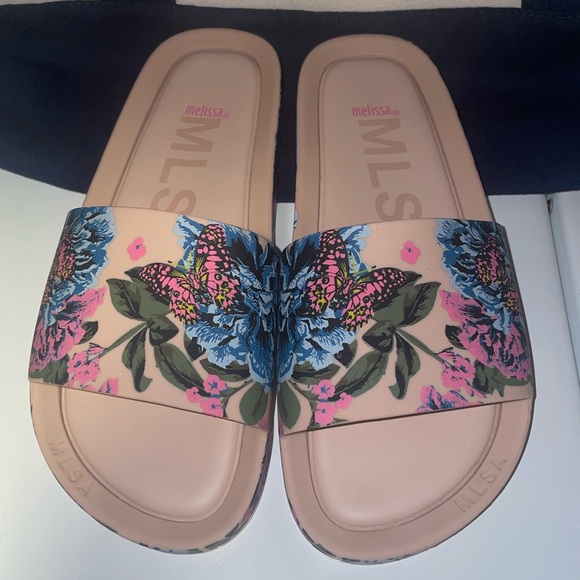 Melissa Floral Sandals - Blue and Pink - Picture 3 of 8